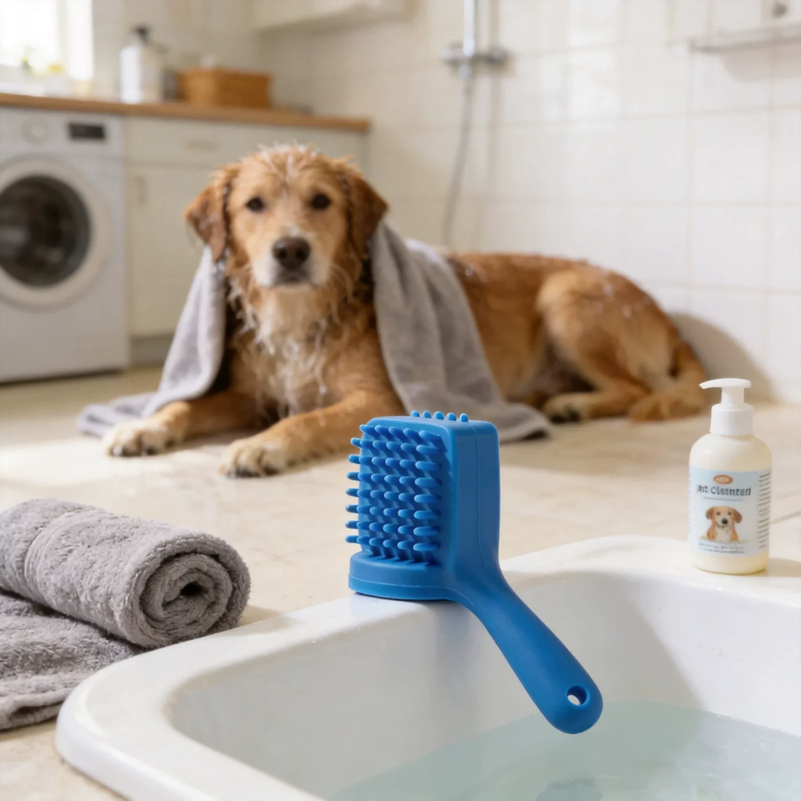 Square-Head Silicone Shampoo Brush - Image 6