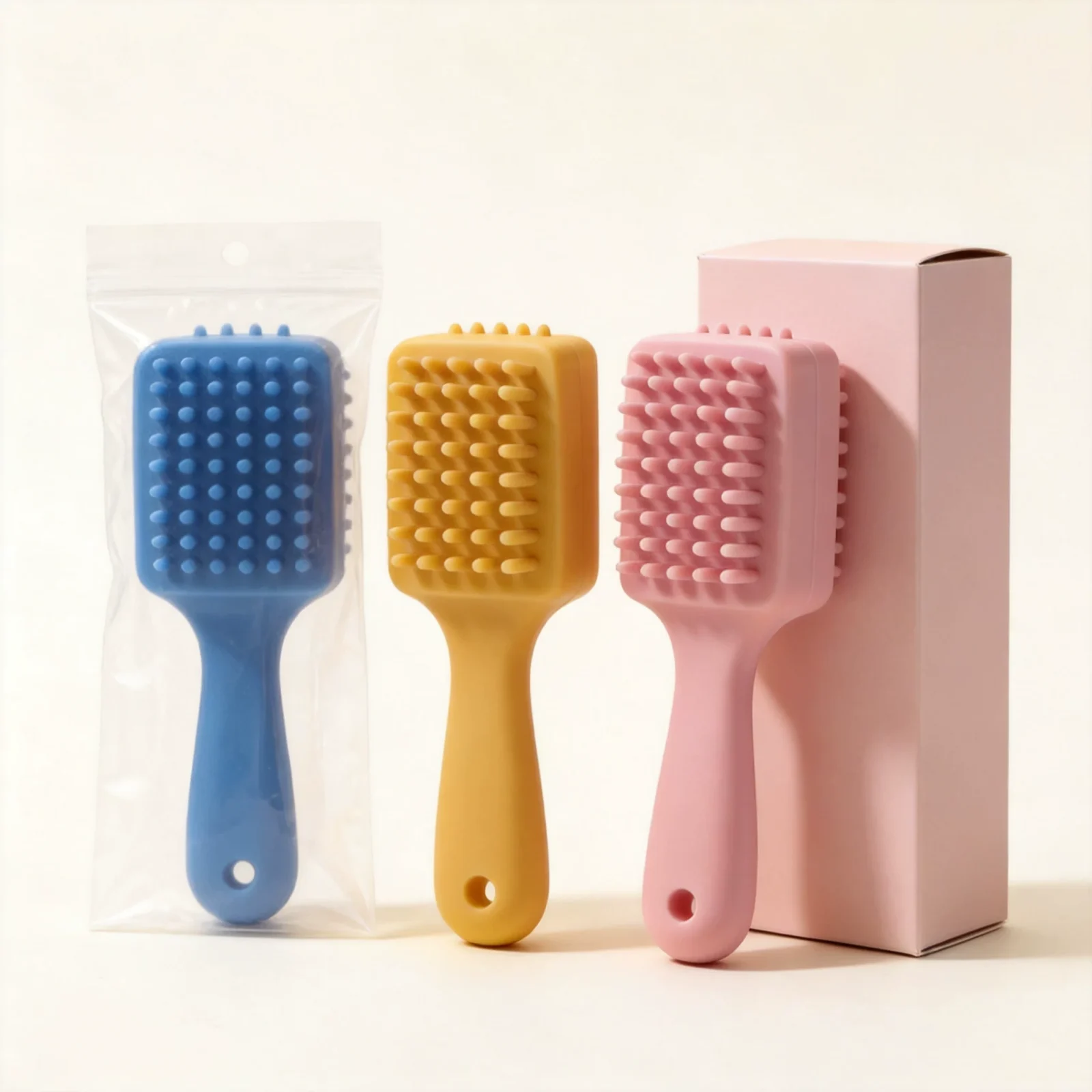 Square-Head Silicone Shampoo Brush - Image 3