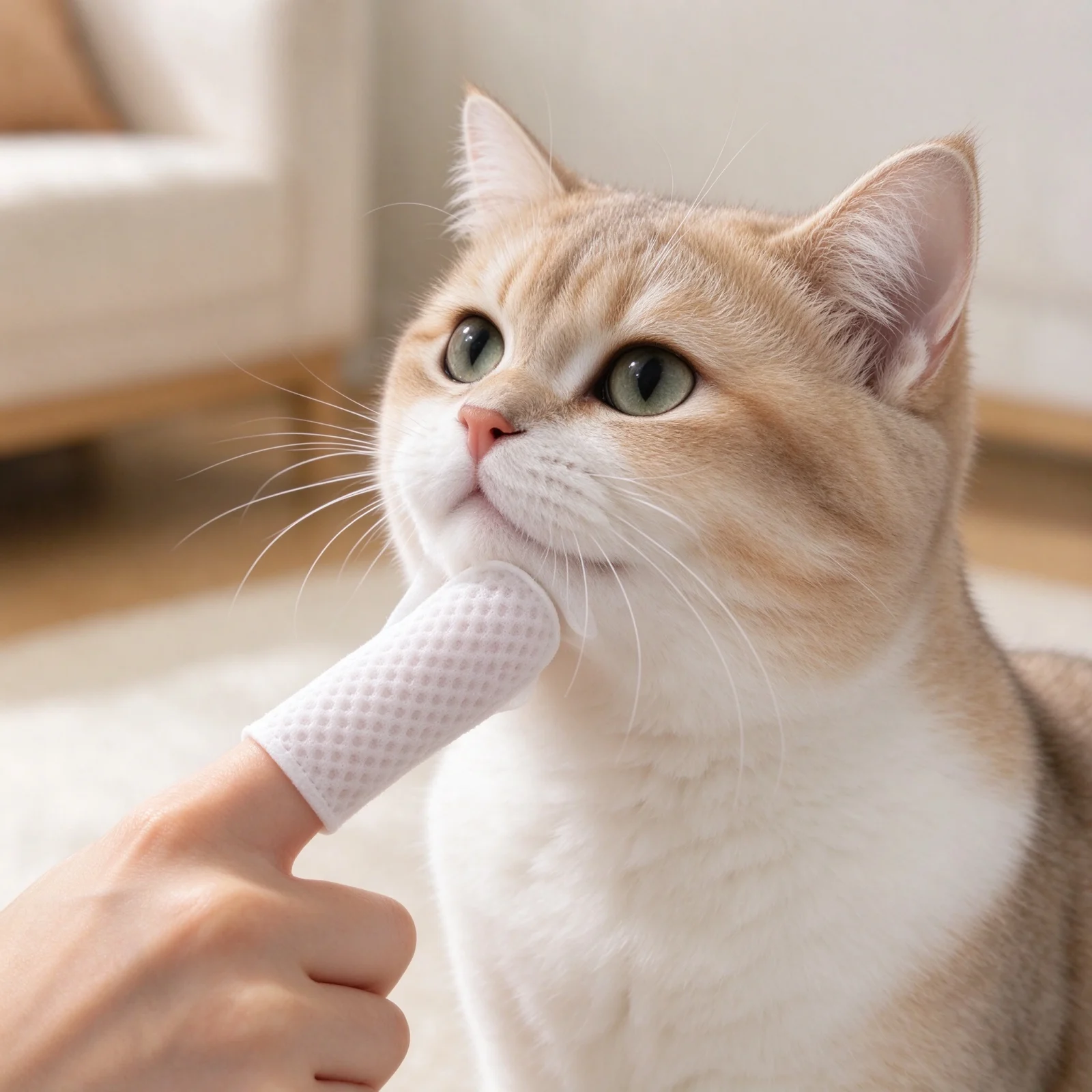 Chin Cleaning Finger Wipes — use