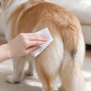 Pet Butt Area Cleaning Wipes — use